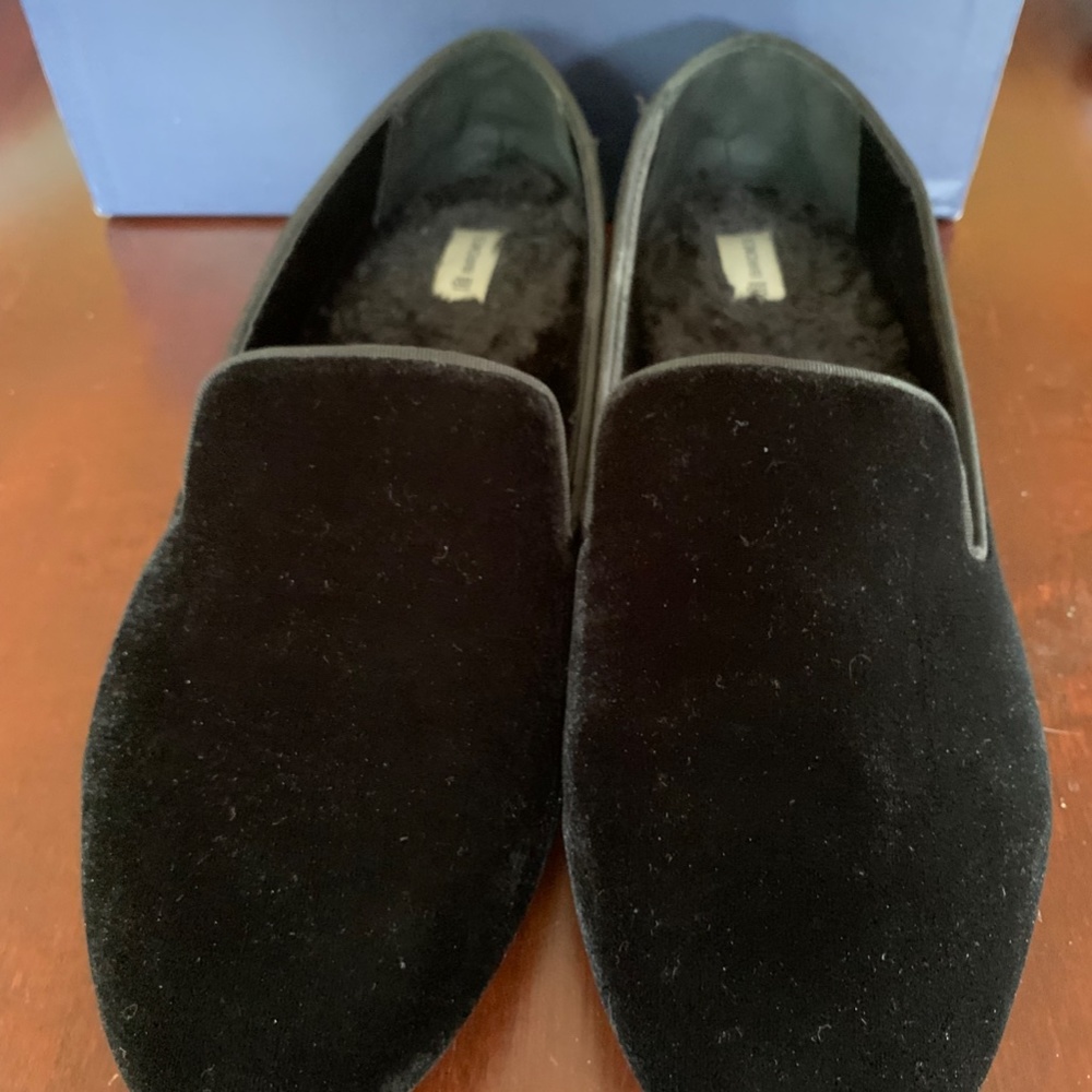 Birdies Black Starling Velvet Flats 12